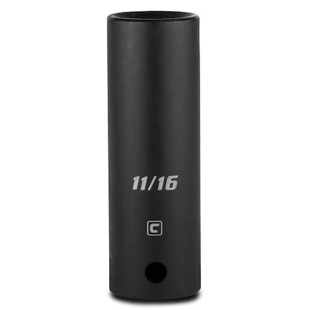 Capri Tools 1/2 in Drive 11/16 in 6-Point SAE Deep Impact Socket 5-5256